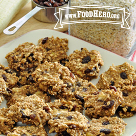 plate of banana oatmeal cookies