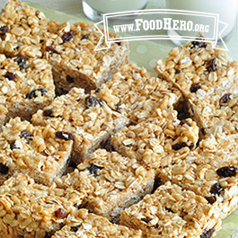 plate of breakfast no-bake granola bars