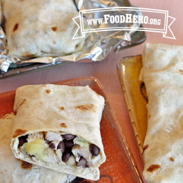 Chicken and Black Bean Salsa Burritos