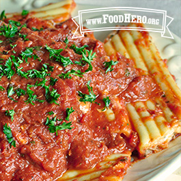 Plate of easy manicotti