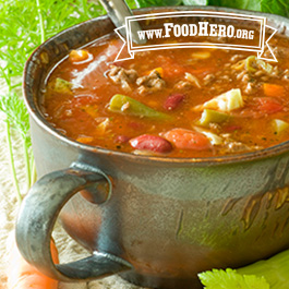 bowl of italian veggie soup