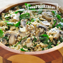 Mushroom Bulgur Pilaf