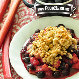 Rhubarb Blueberry Crisp