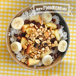 Rice Bowl Breakfast with Fruit and Nuts