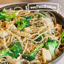 Sesame Noodles with Broccoli and Chicken