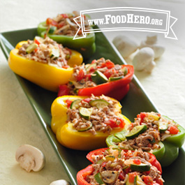 Stuffed Peppers with Turkey & Vegetables