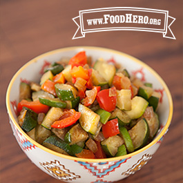 bowl filled with zucchini stir-fry