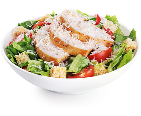 fresh salad bowl with chicken