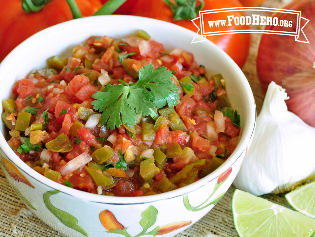 bowl of quick tomato salsa