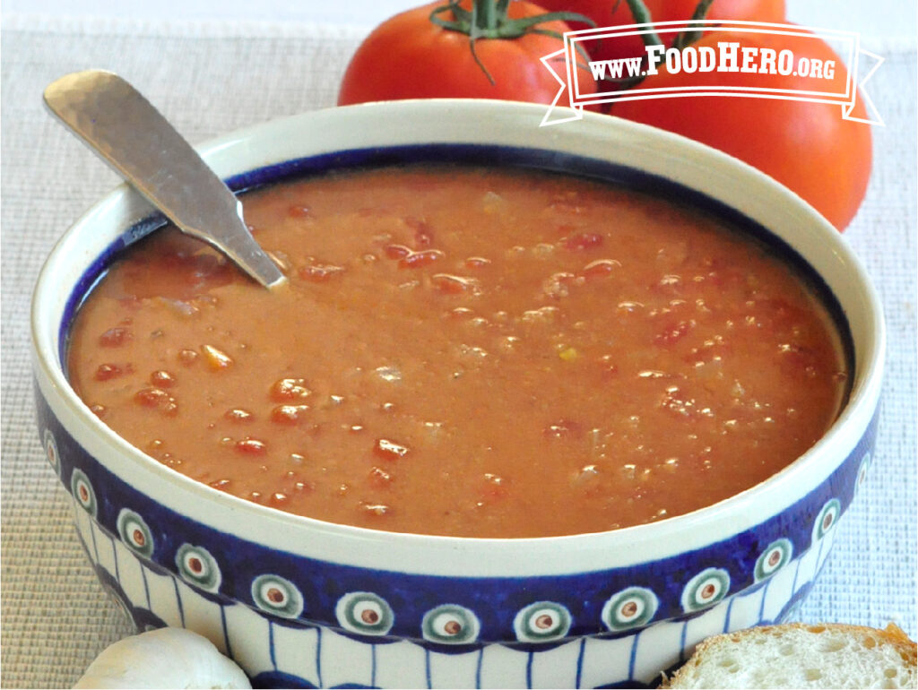 bowl of refried bean soup