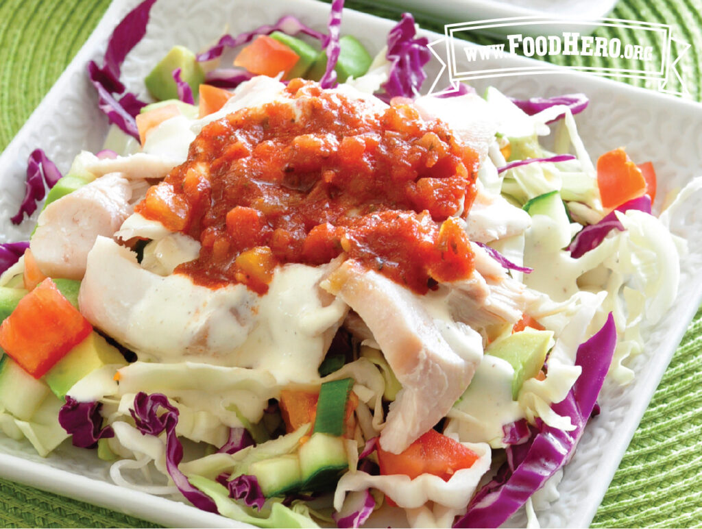 plate of fish taco salad