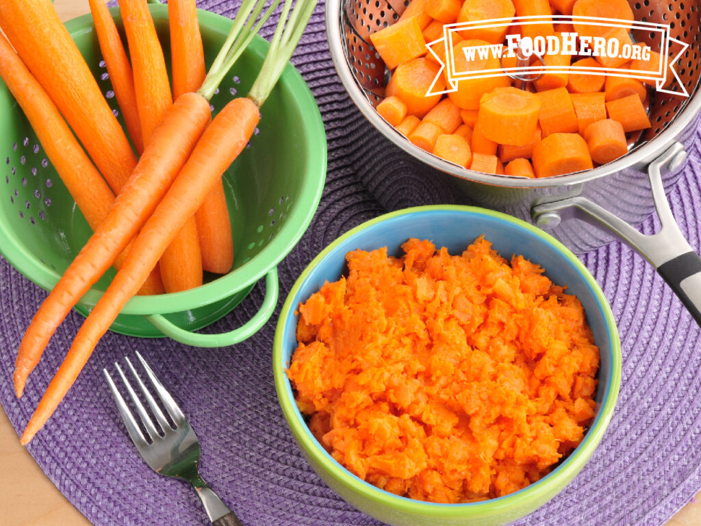 bowl of mashed carrots