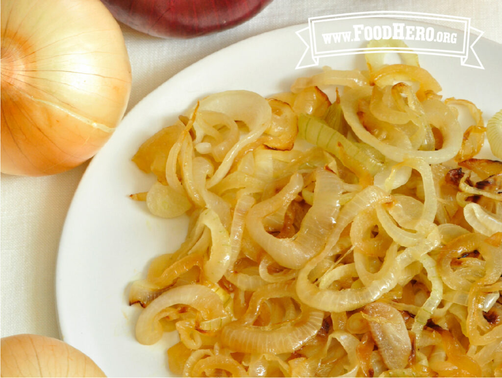 plate of sauteed onions