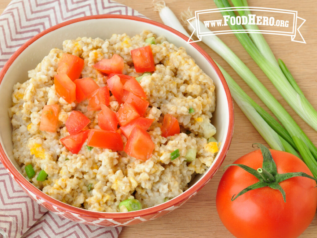 bowl of savory oatmeal