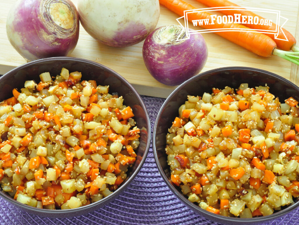 2 bowls of skillet corn chowder next to fresh vegetables