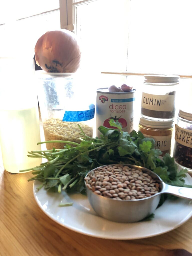 turmeric lentils and pasta fresh  Ingredients